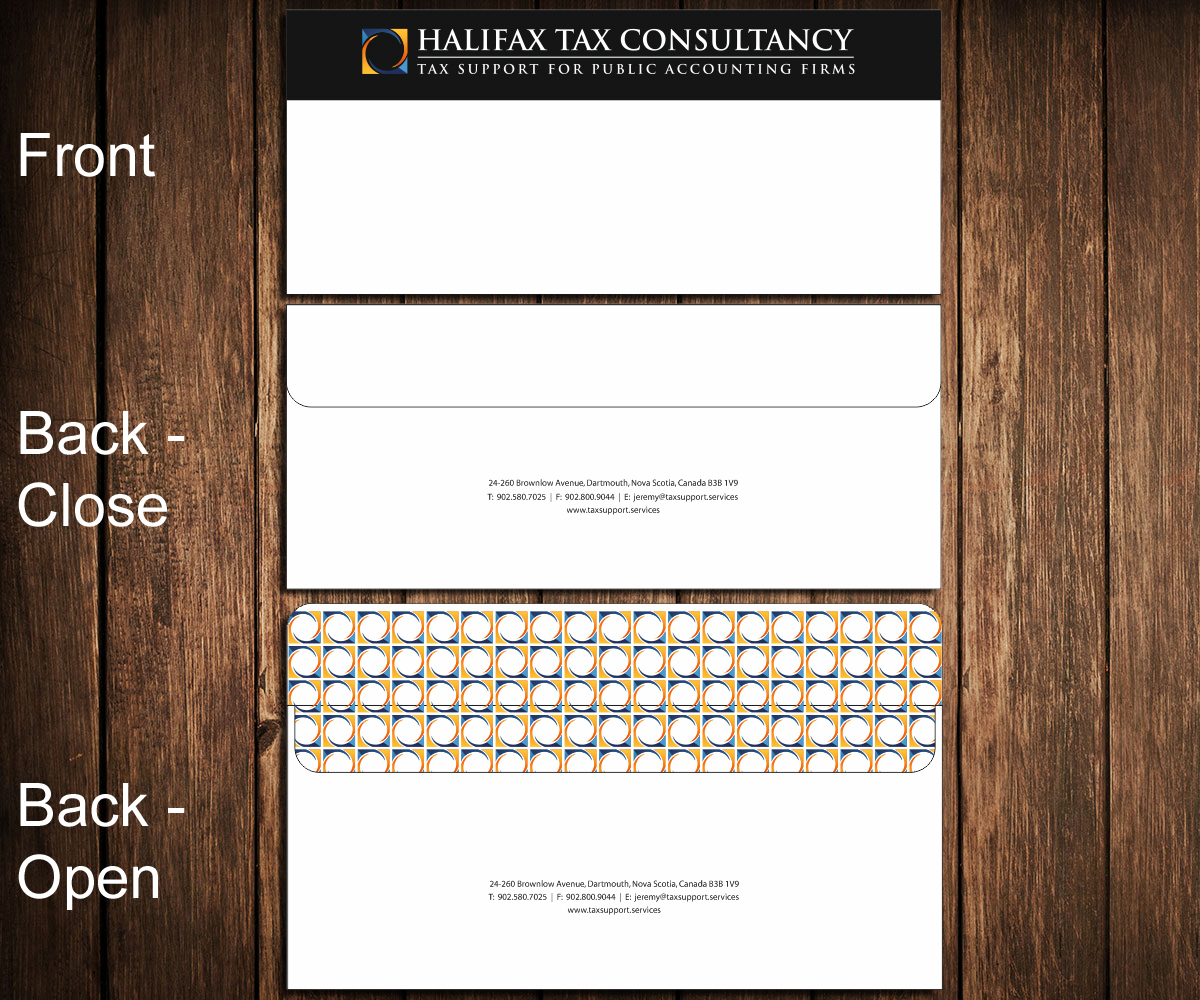Envelope Design by DZINO for Halifax Tax Consultancy Inc. | Design #9938724