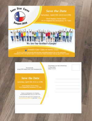 Postcard Design for Save the Date - Non Profit Fund Raising Banquet  | Postcard Design by alex989