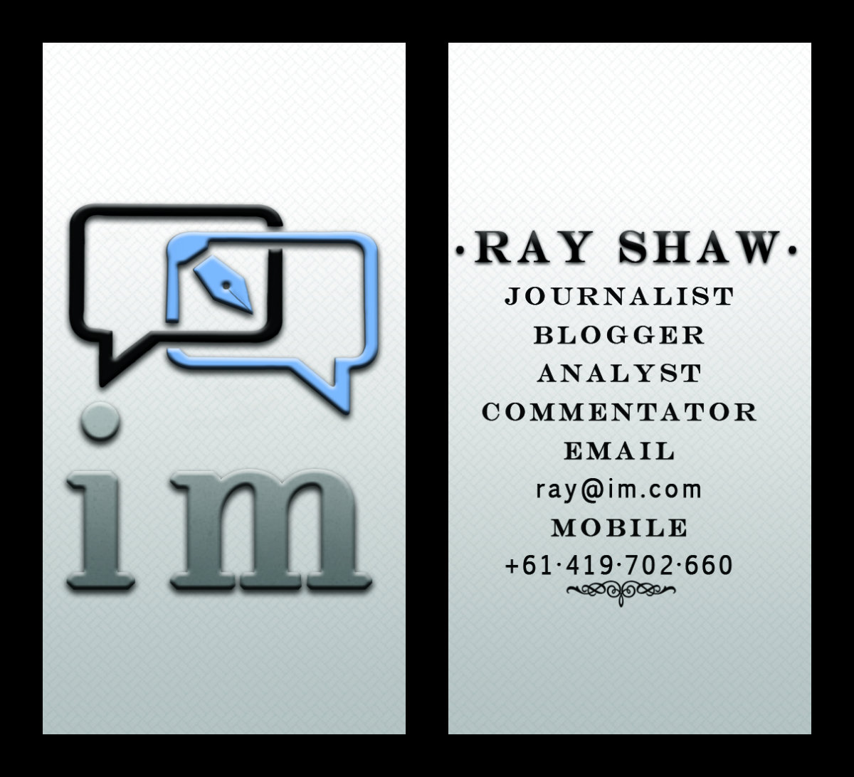 Business Card Design by bluedamion for Intermedia | Design #2167570
