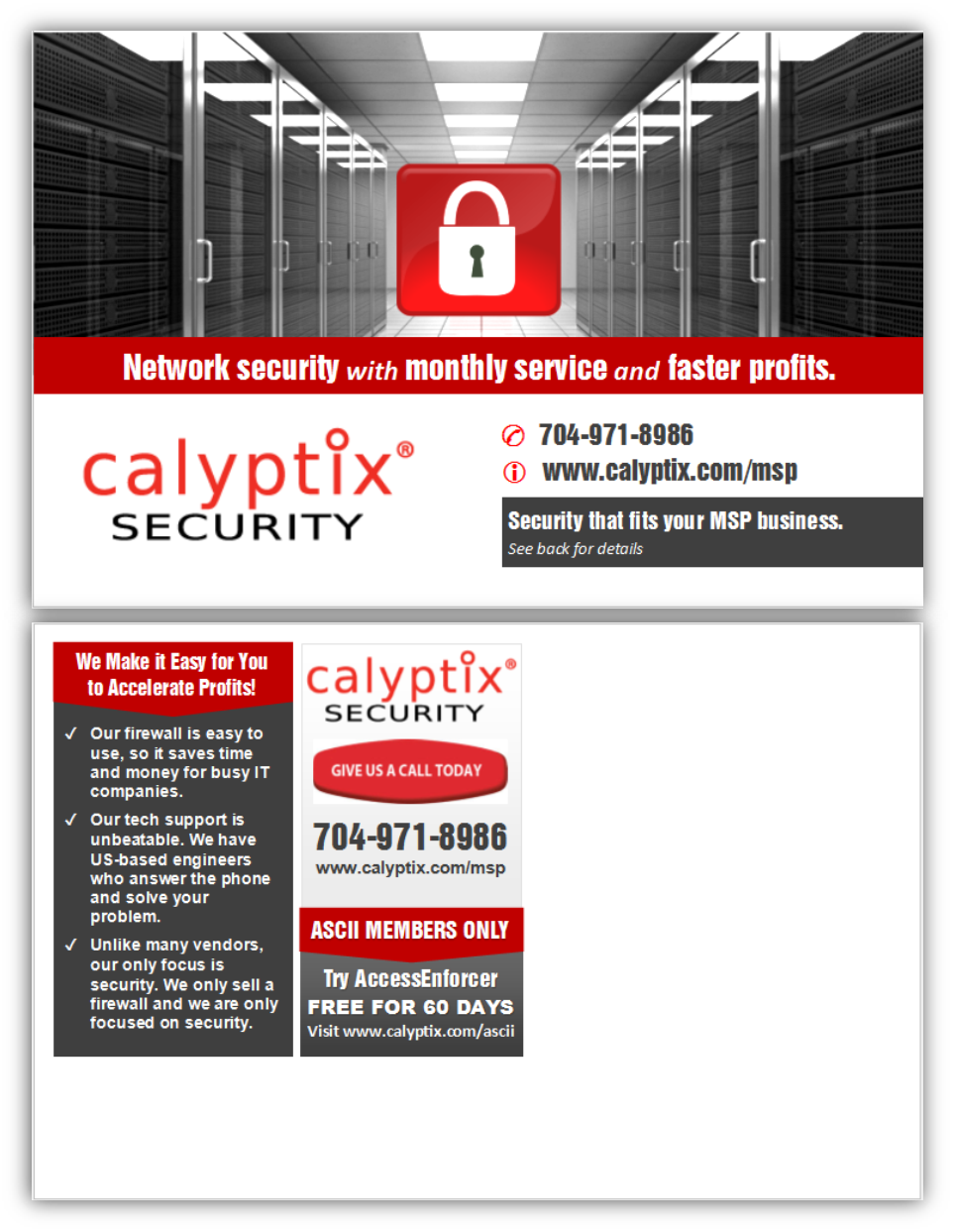 Postcard Design by citygirl17 for Calyptix | Design #9878860