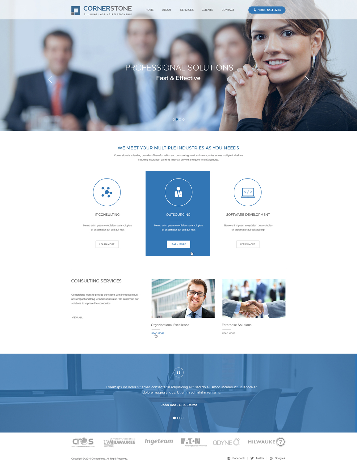 Web Design par Vikram M pour Cornerstone Computing | Design #9946237