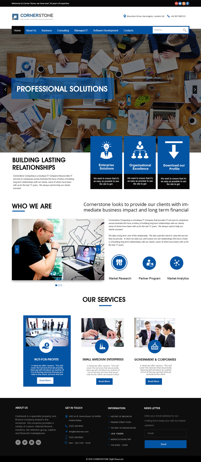 Diseño Web por Xclusive Designers para Cornerstone Computing | Diseño #10184321