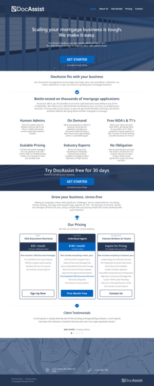 Landing Page Design by JohnM.