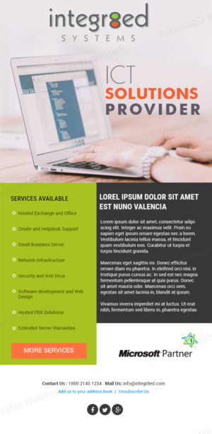 ICT solutions provider requires an email sales design | Email Marketing Design by Expert Designer