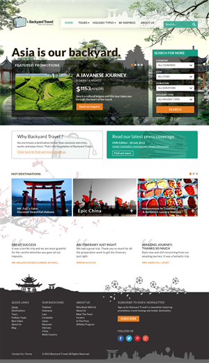 New Website for Asia Travel Agency | Web Design by Alex D