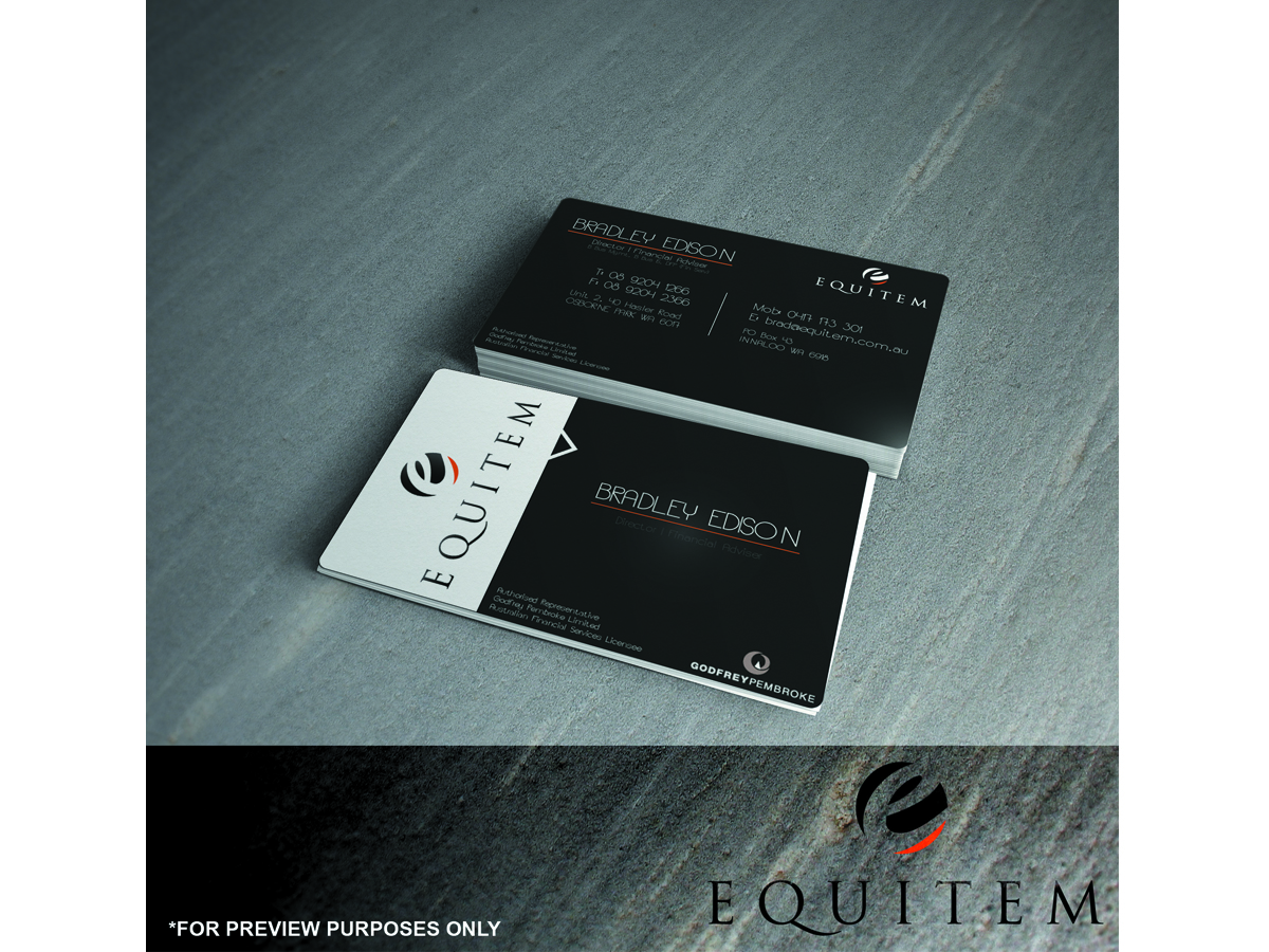 Design de Carte de Visite par ARTMD pour Equitem | Design #2170047