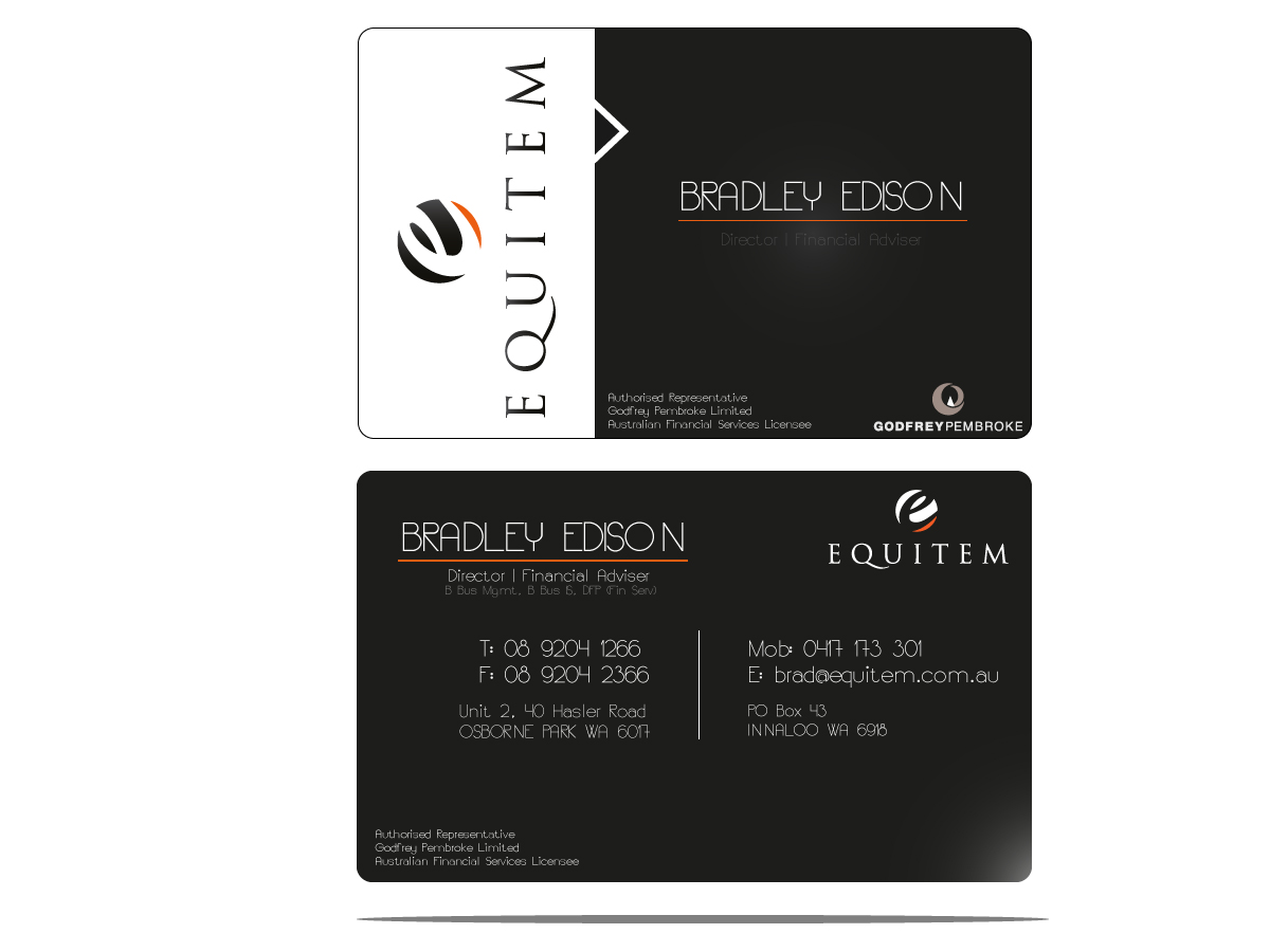 Design de Carte de Visite par ARTMD pour Equitem | Design #2170050