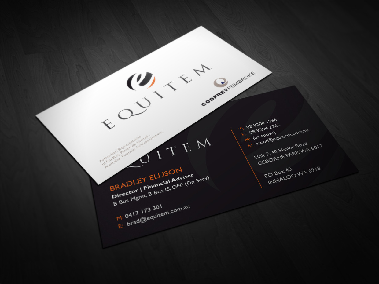 Visitenkarten-Design von Atvento Graphics für Equitem | Design: #2129961