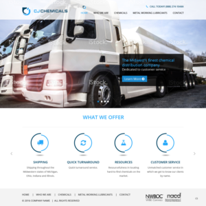 Web Design by pb for C.J. Chemicals | Design: #9869697
