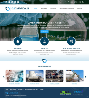 Web Design by pb for C.J. Chemicals | Design: #9874225