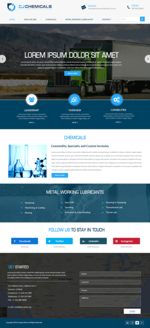 Web Design by Creations Box 2015 for C.J. Chemicals | Design: #9860897