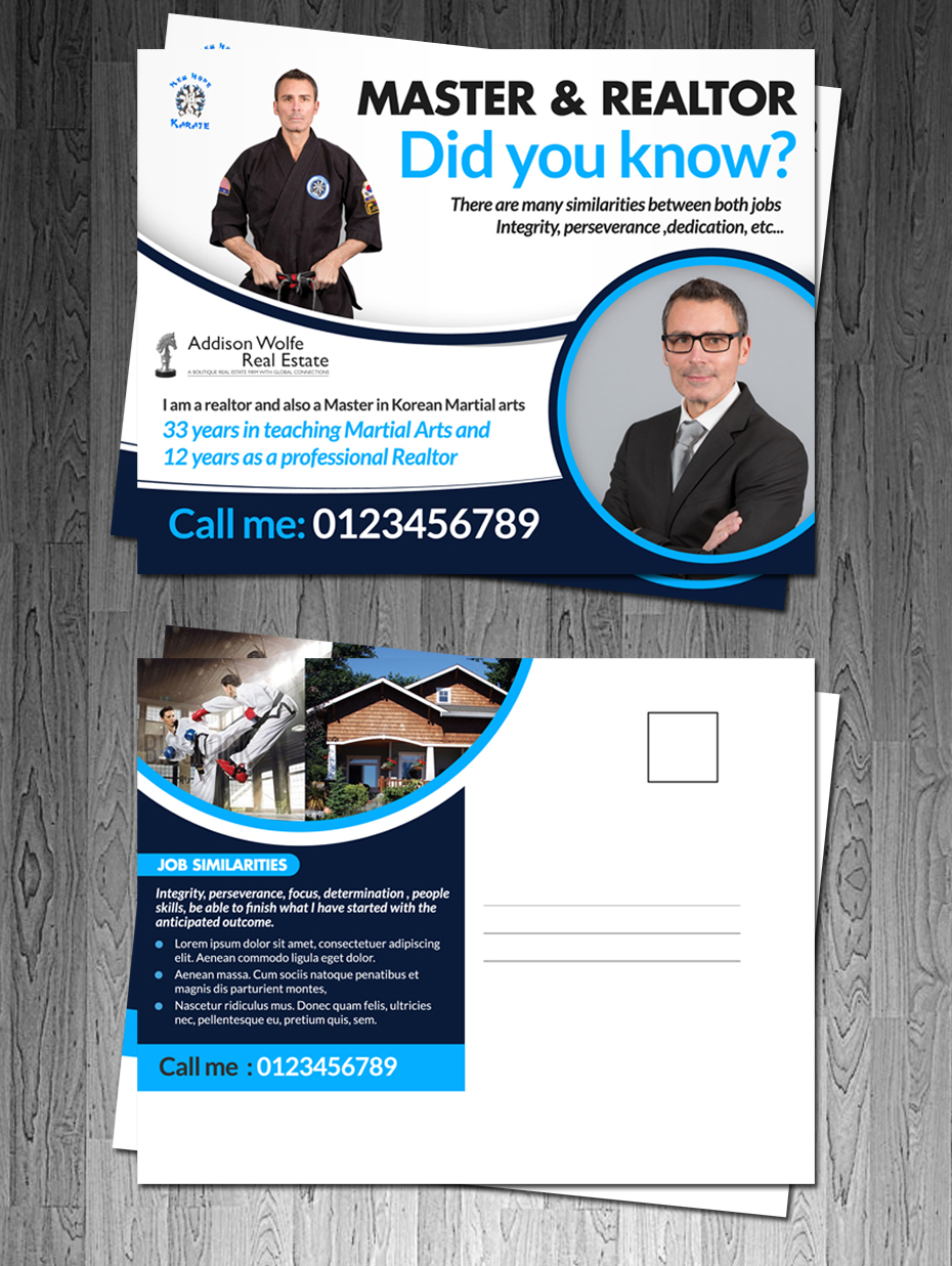 Design de Carte Postale par debdesign pour Addisonwolfe Real Estate | Design #9871234