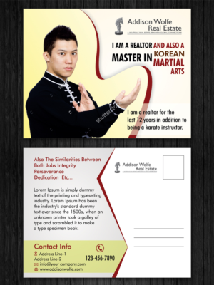 Design de Carte Postale par ecorokerz pour Addisonwolfe Real Estate | Design : #9858114