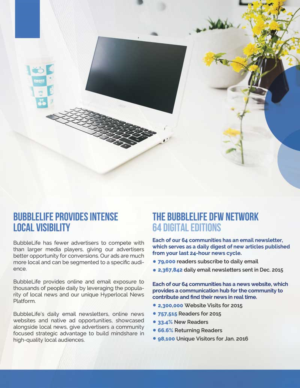 Diseño de Brochure por alessandroevge para BubbleLife Media LLC | Diseño: #9859641