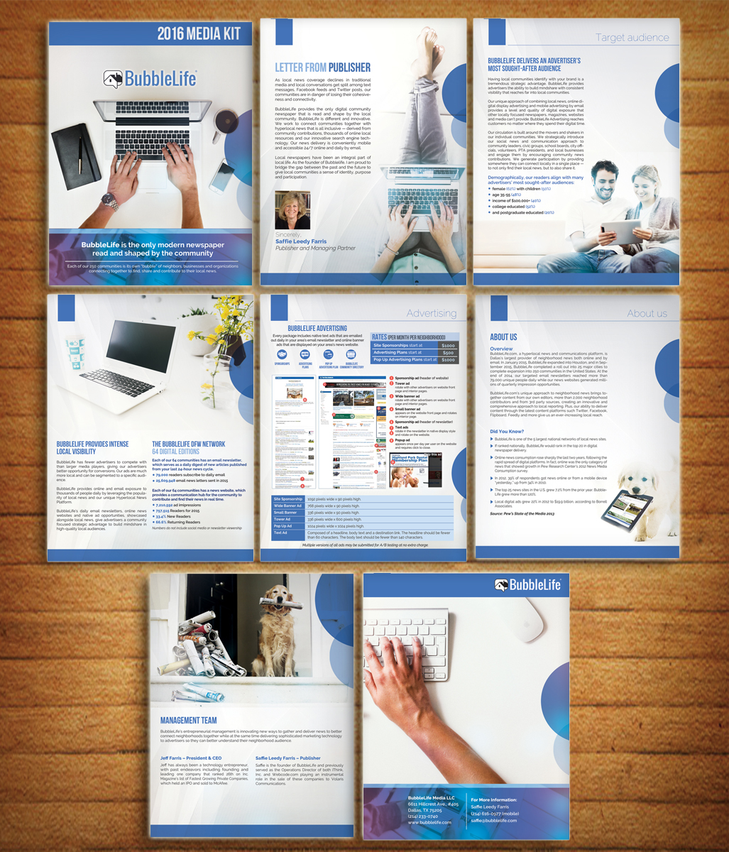 Diseño de Brochure por alessandroevge para BubbleLife Media LLC | Diseño #9864370