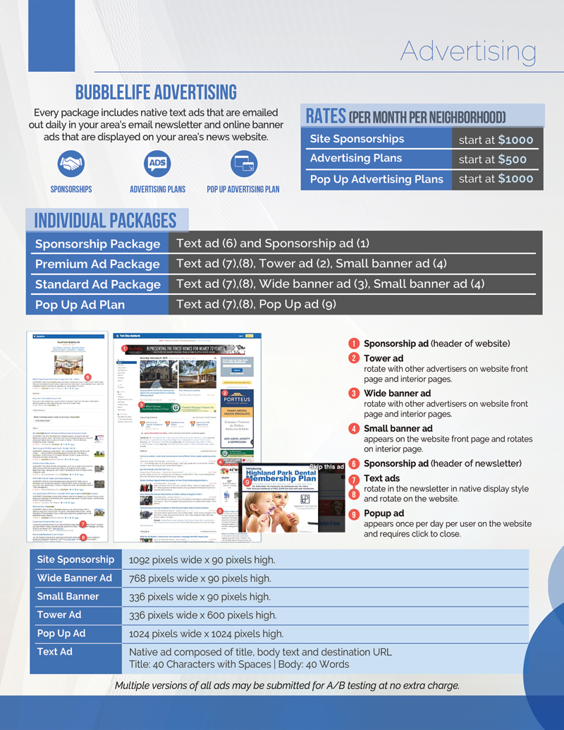 Brochure Design by alessandroevge for BubbleLife Media LLC | Design #9873258