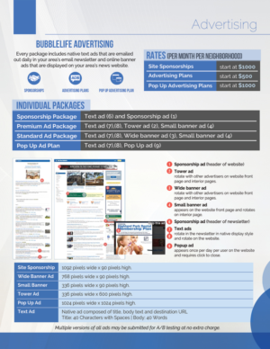 Diseño de Brochure por alessandroevge para BubbleLife Media LLC | Diseño: #9873258