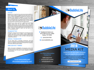 Diseño de Brochure por debdesign para BubbleLife Media LLC | Diseño: #9855694