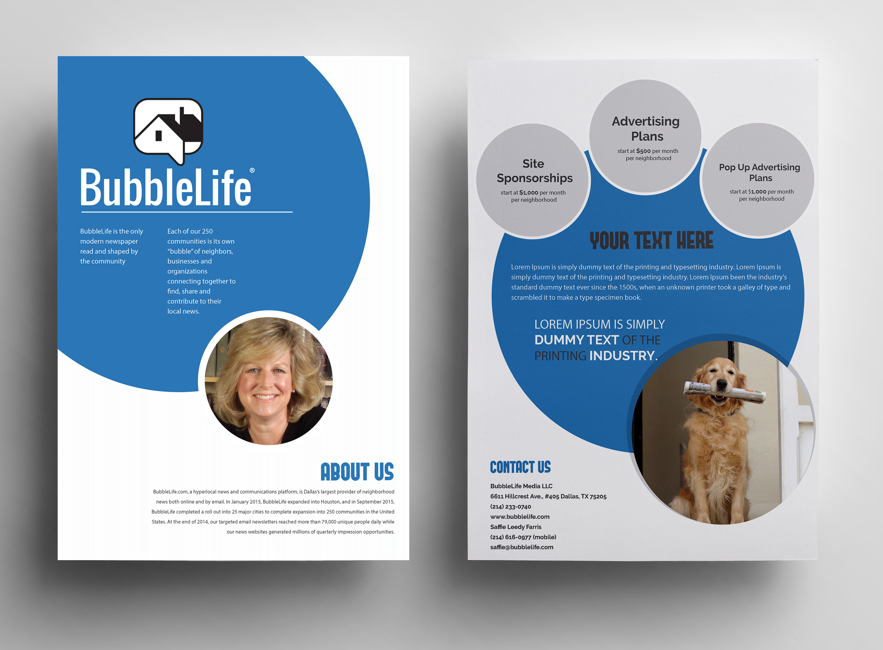 Diseño de Brochure por Logo Xtudio para BubbleLife Media LLC | Diseño #9872283