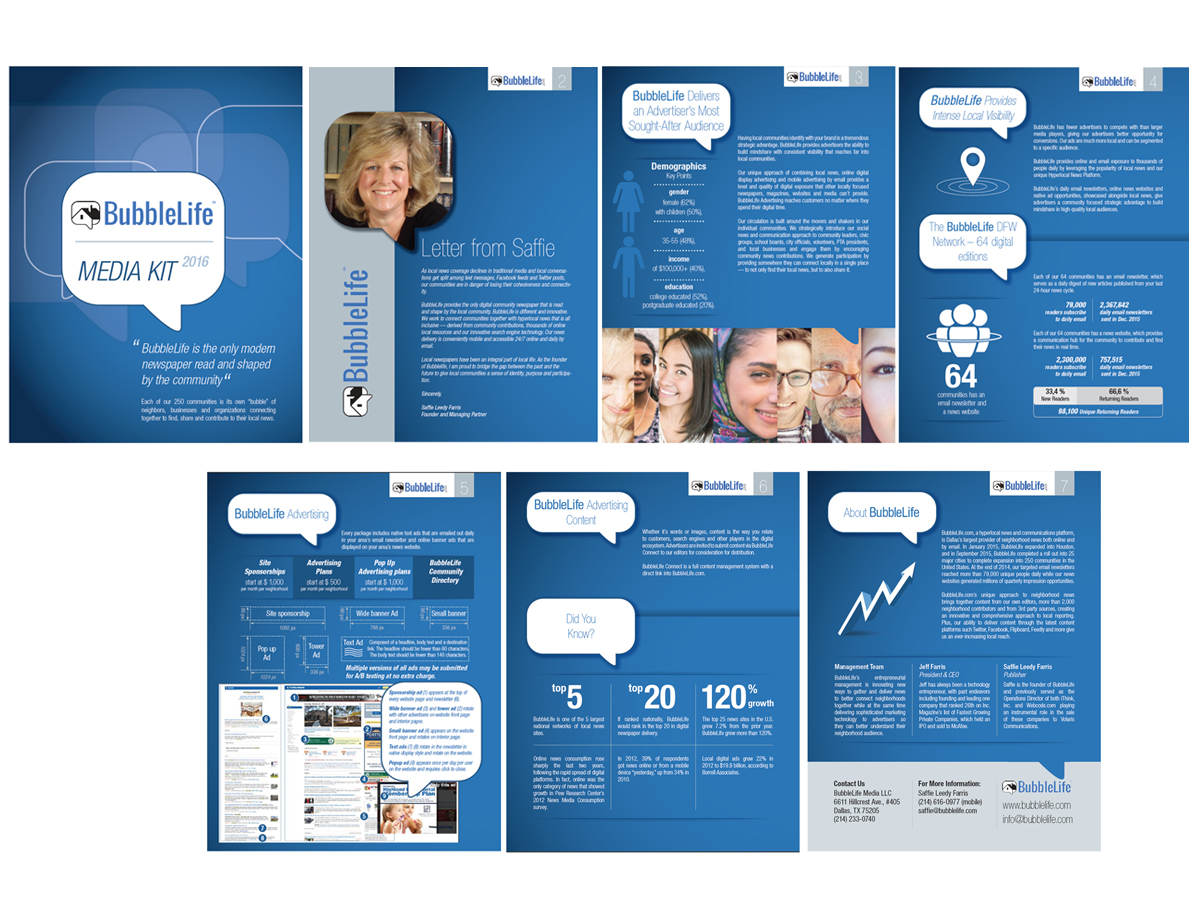 Diseño de Brochure por collers para BubbleLife Media LLC | Diseño #9864018