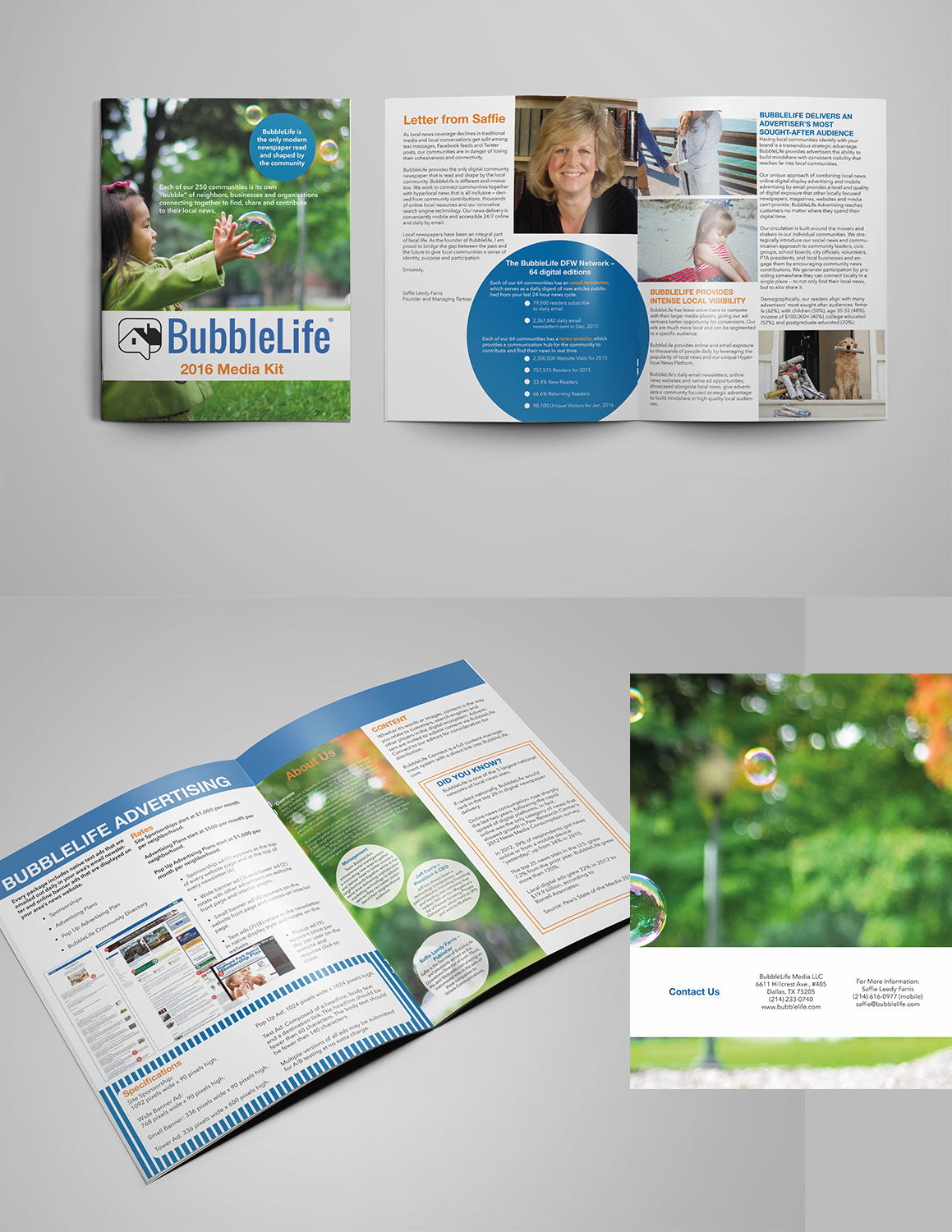 Diseño de Brochure por Linnéa Svensson para BubbleLife Media LLC | Diseño #9859567