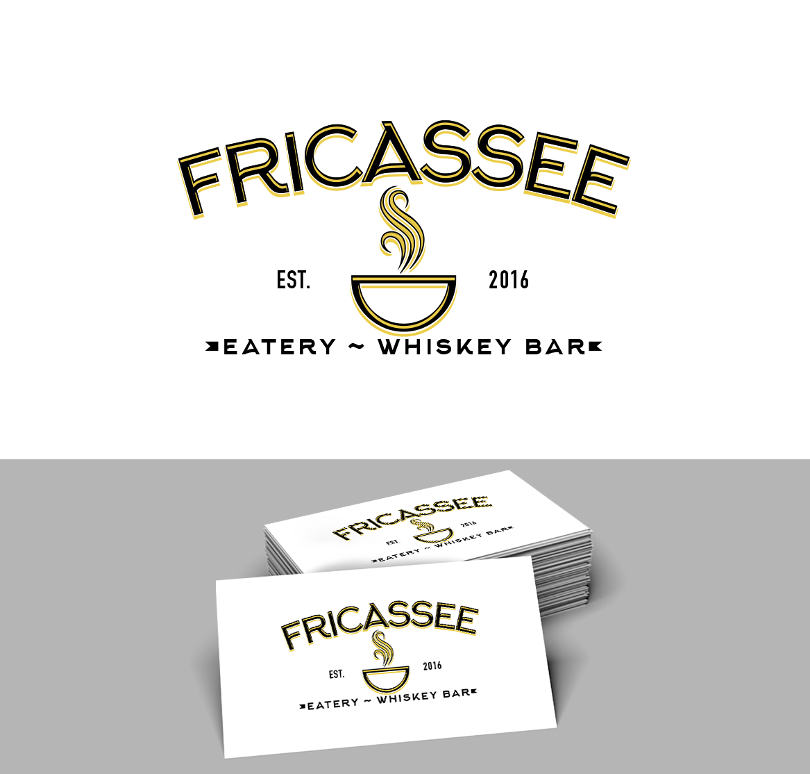 Logo Design by trufya for FRICASSEE Eatery Whiskey Bar | Design #9926496