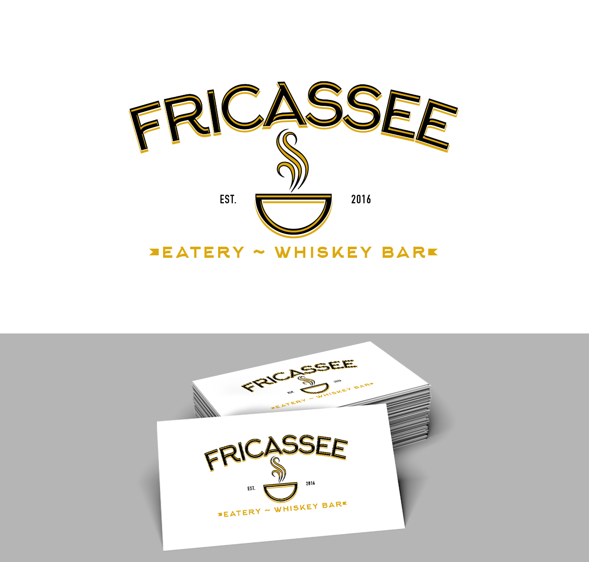 Logo Design by trufya for FRICASSEE Eatery Whiskey Bar | Design #9926568