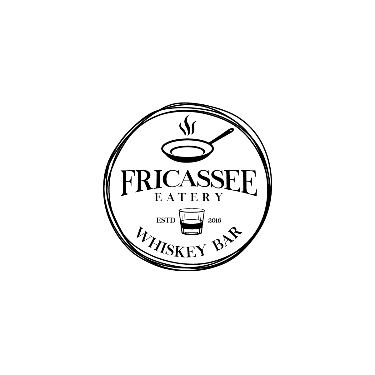 Diseño de Logo por pinkeart para FRICASSEE Eatery Whiskey Bar | Diseño #10000634
