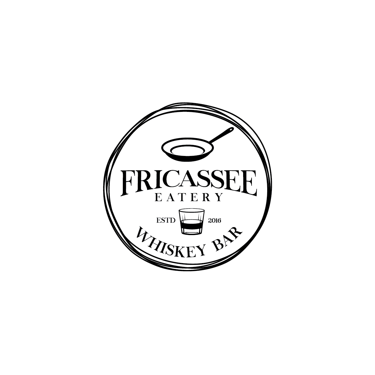 Diseño de Logo por pinkeart para FRICASSEE Eatery Whiskey Bar | Diseño #10000635