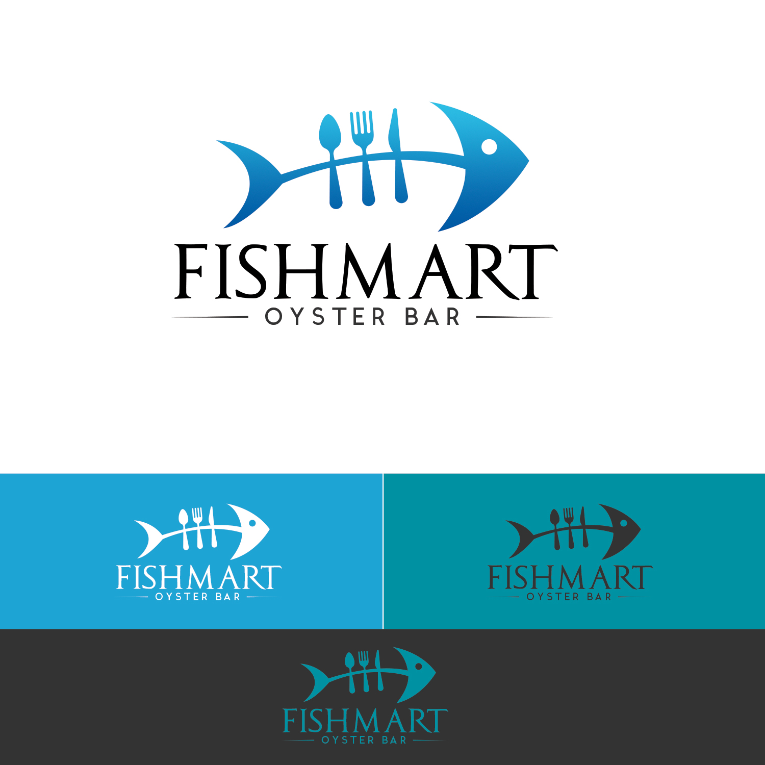 Logo Design by ADM Florin for Fishmart Oyster Bar | Design #9908940
