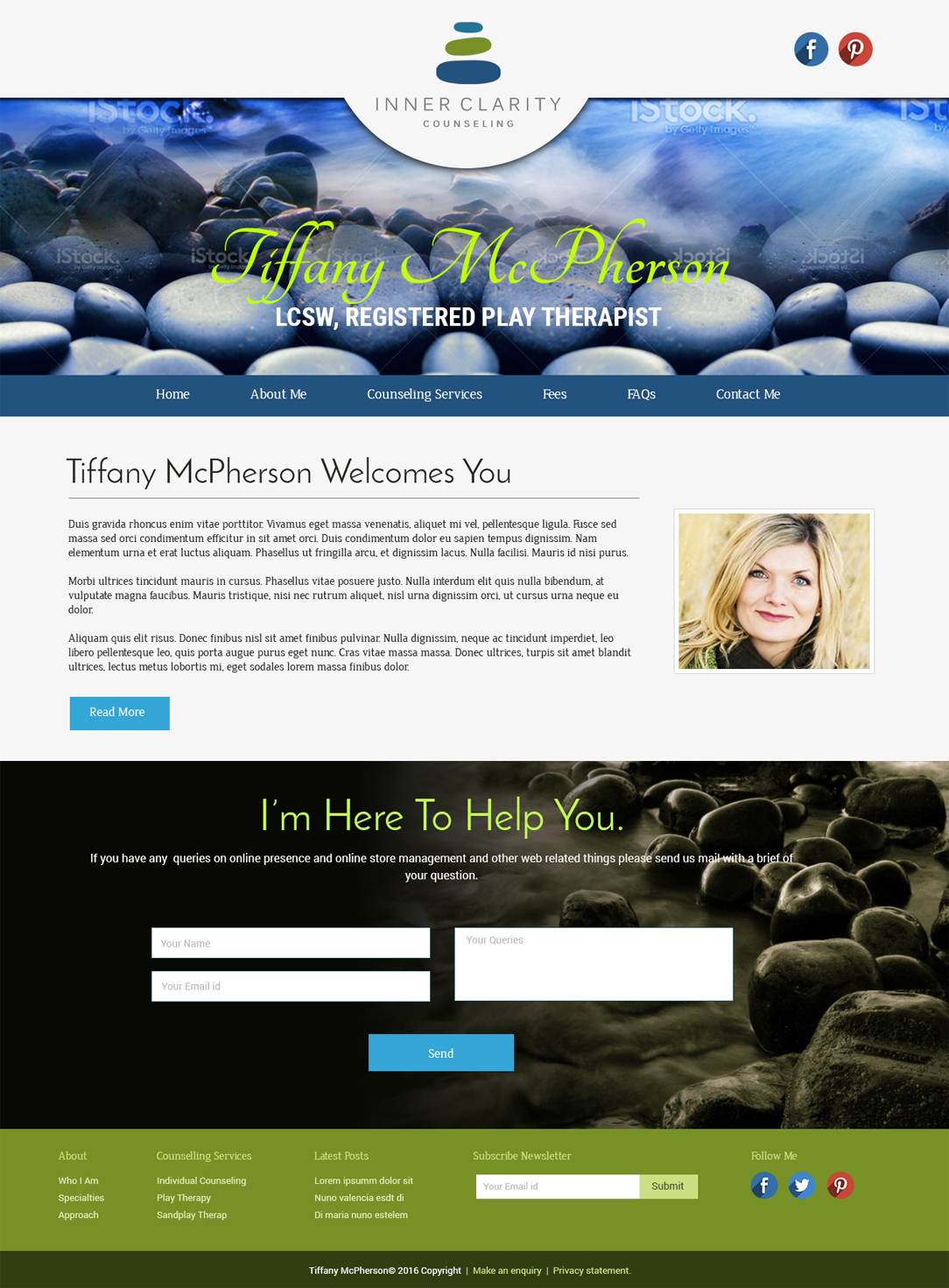 Diseño Wordpress por Expert Designer para Inner Clarity Counseling | Diseño #9903475