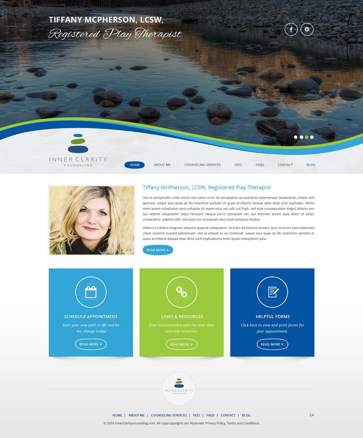 Wordpress Design by pb for Inner Clarity Counseling | Design #9859861