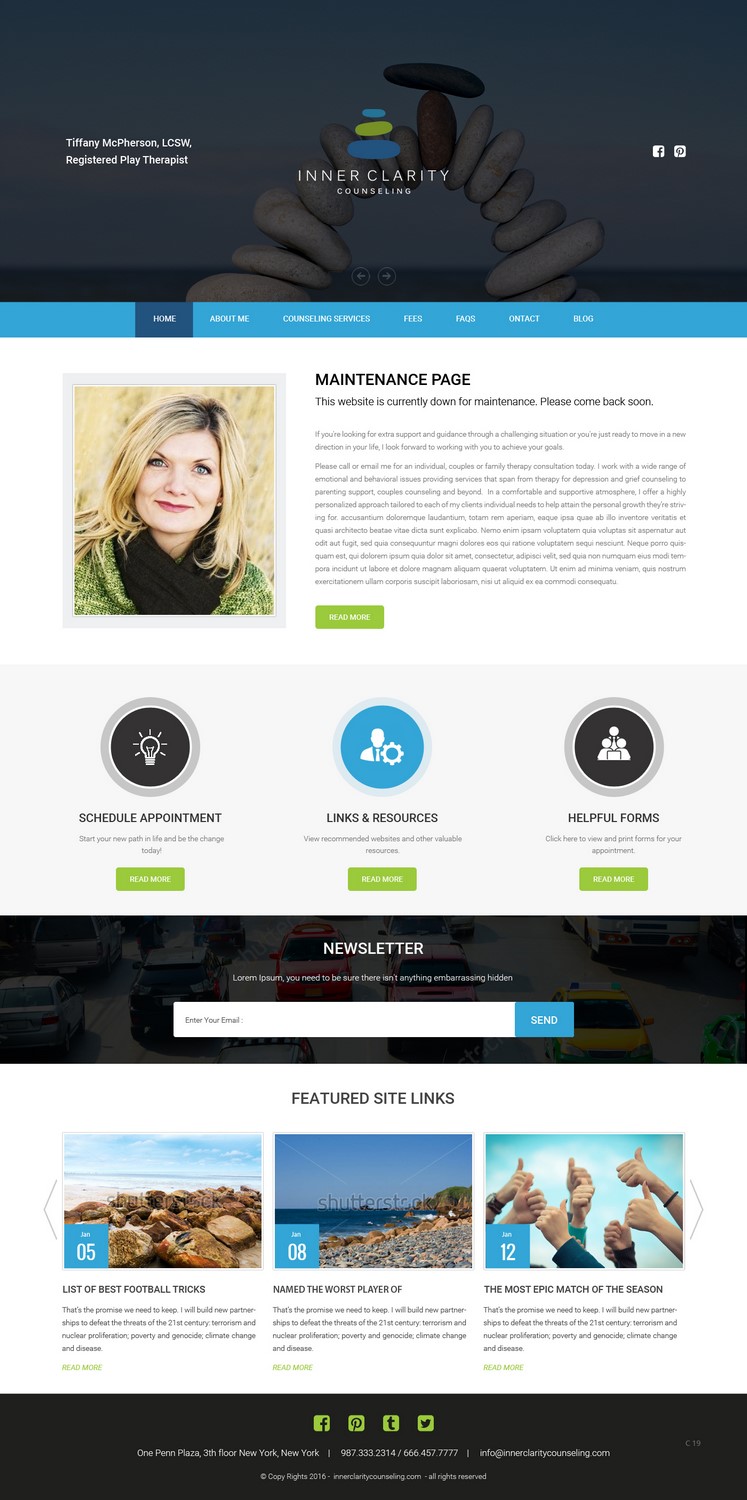 Wordpress Design by pb for Inner Clarity Counseling | Design #9861311