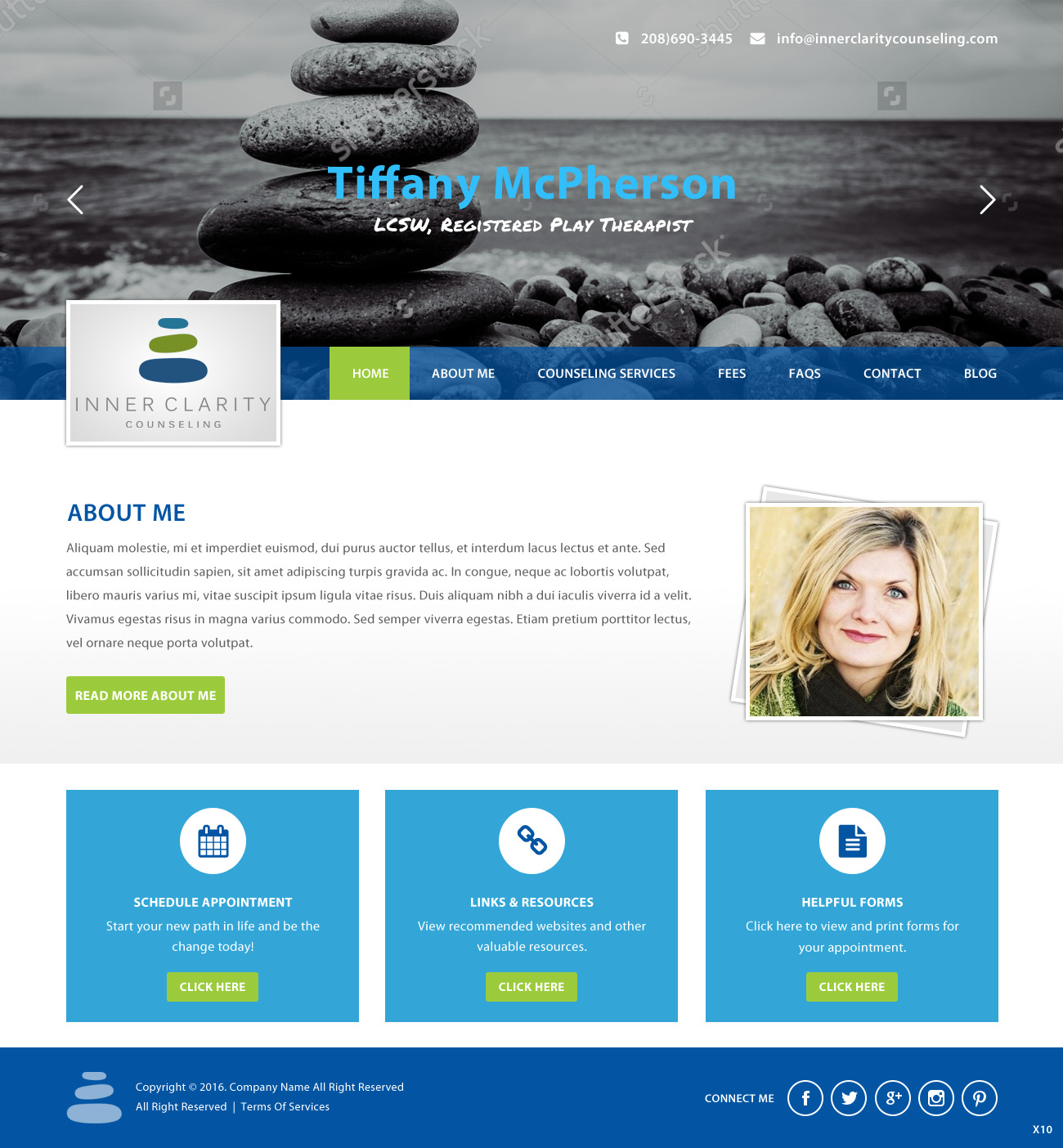 Wordpress Design by pb for Inner Clarity Counseling | Design #9868251