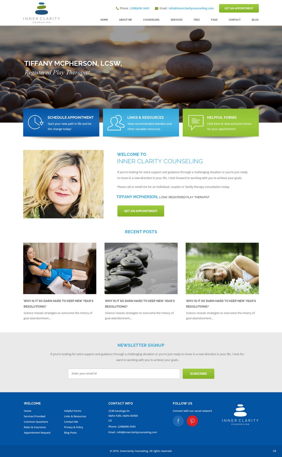 Diseño Wordpress por pb para Inner Clarity Counseling | Diseño #9868252
