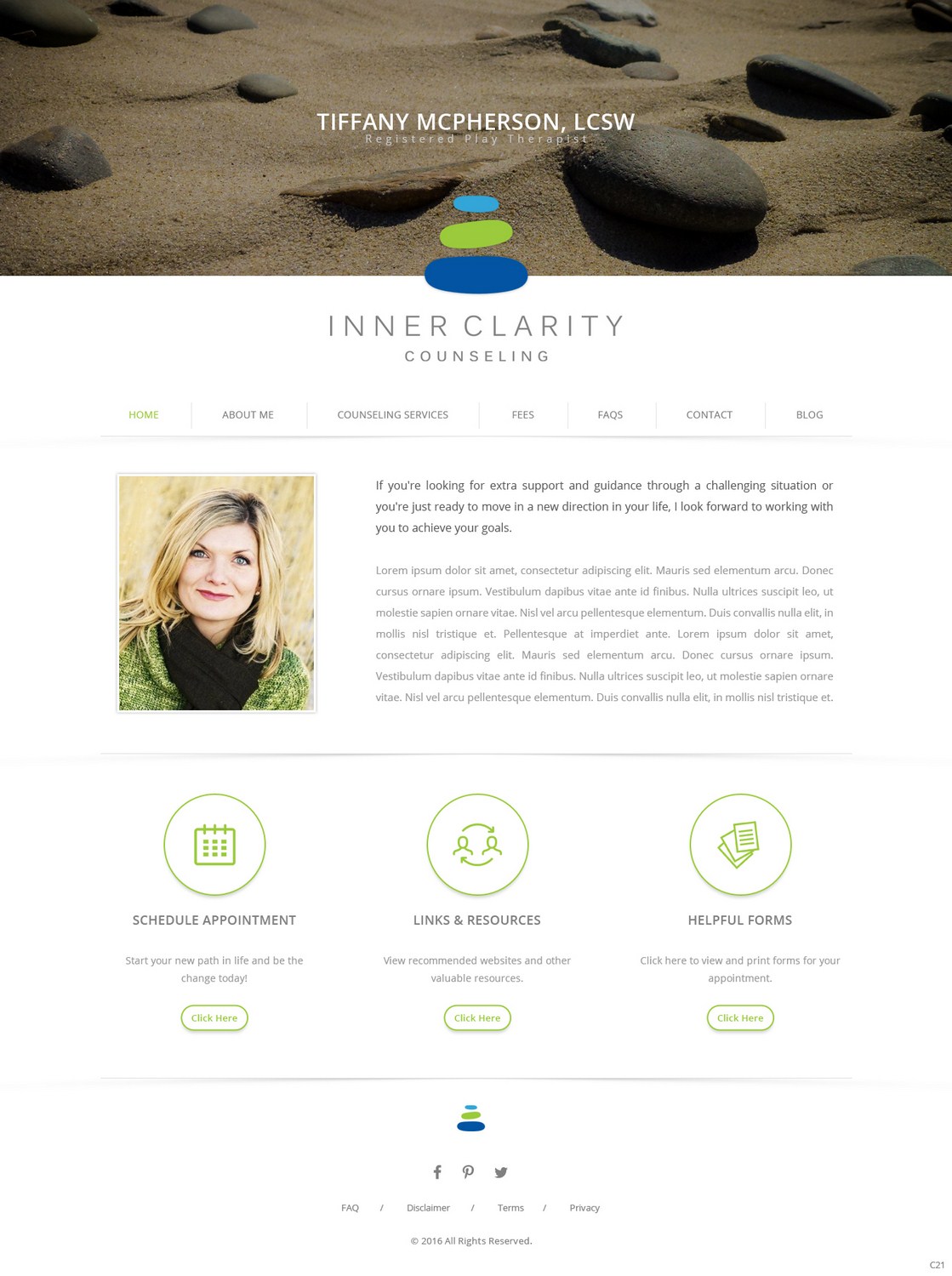 Wordpress Design by pb for Inner Clarity Counseling | Design #9868254