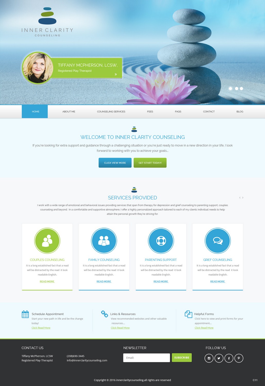 Wordpress Design by pb for Inner Clarity Counseling | Design #9868255