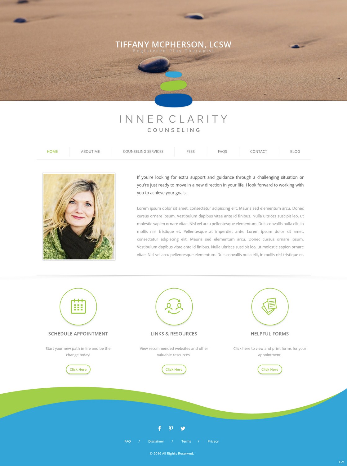 Diseño Wordpress por pb para Inner Clarity Counseling | Diseño #9868265