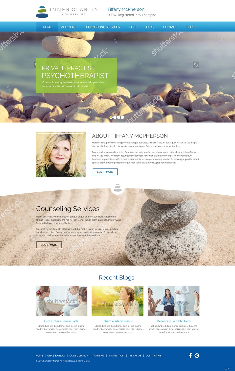 Wordpress Design by pb for Inner Clarity Counseling | Design #9869842