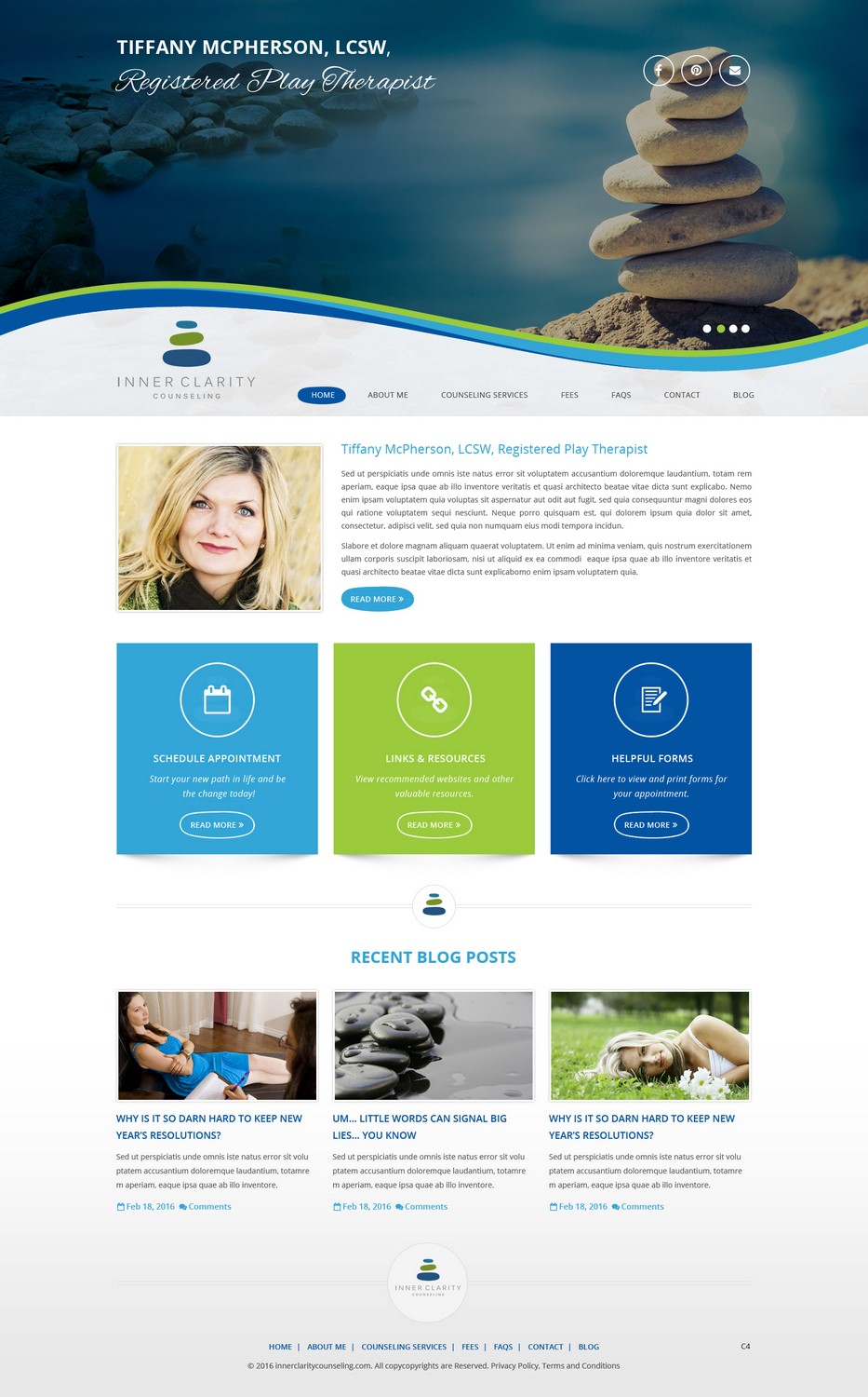 Diseño Wordpress por pb para Inner Clarity Counseling | Diseño #9894325