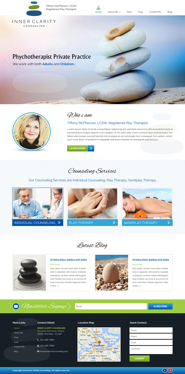 Wordpress Design by Sbss for Inner Clarity Counseling | Design #9865986