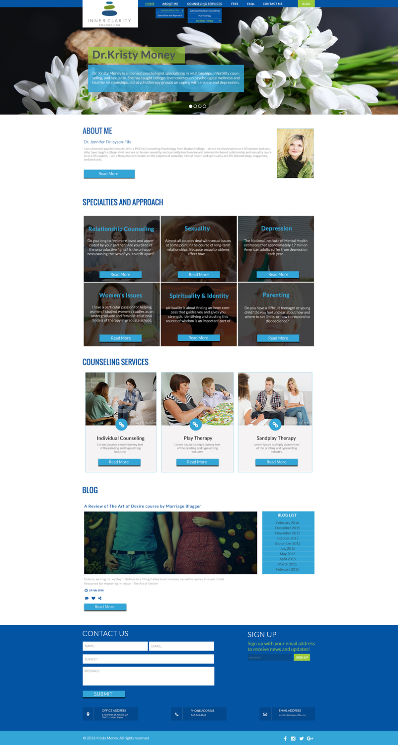 Wordpress Design by Impressive Solutions for Inner Clarity Counseling | Design #9931635