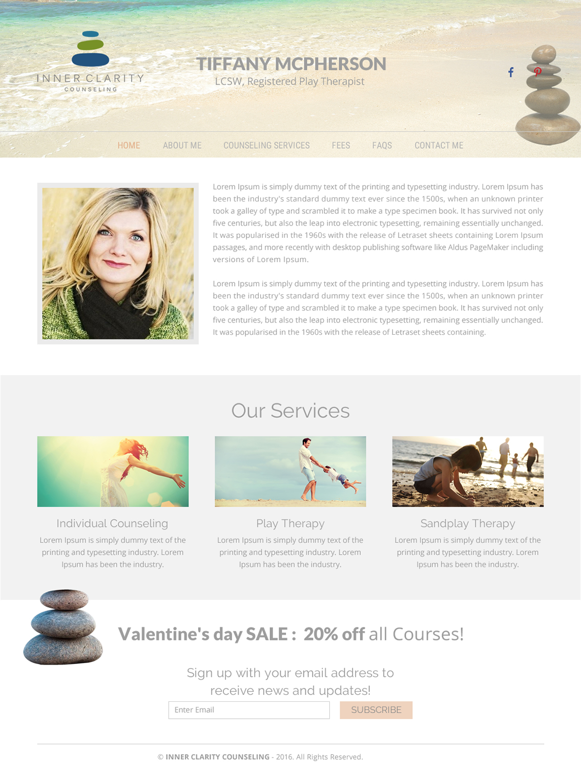 Design Wordpress par rightway pour Inner Clarity Counseling | Design #9859087