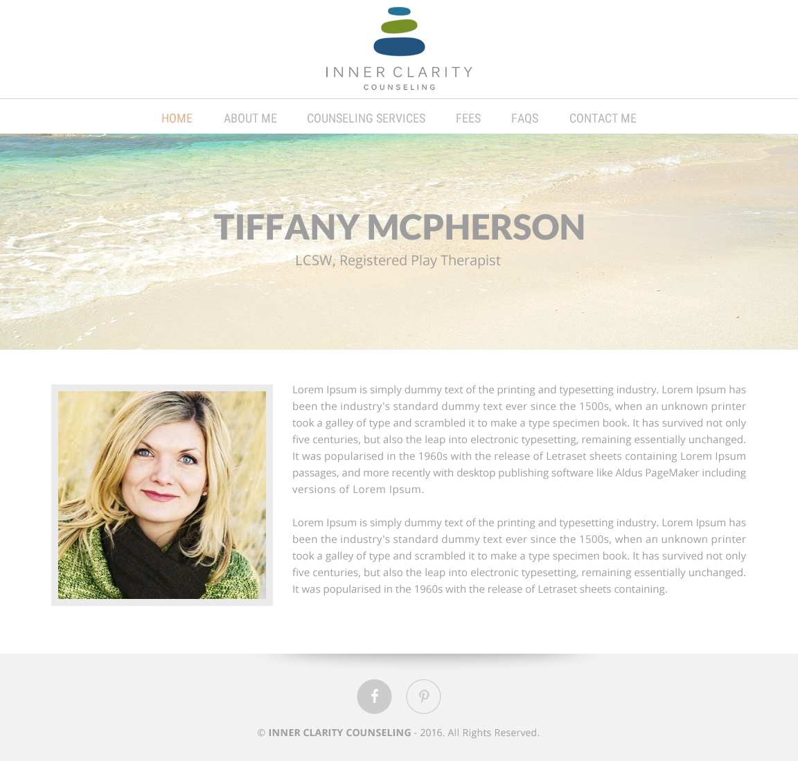 Wordpress Design by rightway for Inner Clarity Counseling | Design #9859090