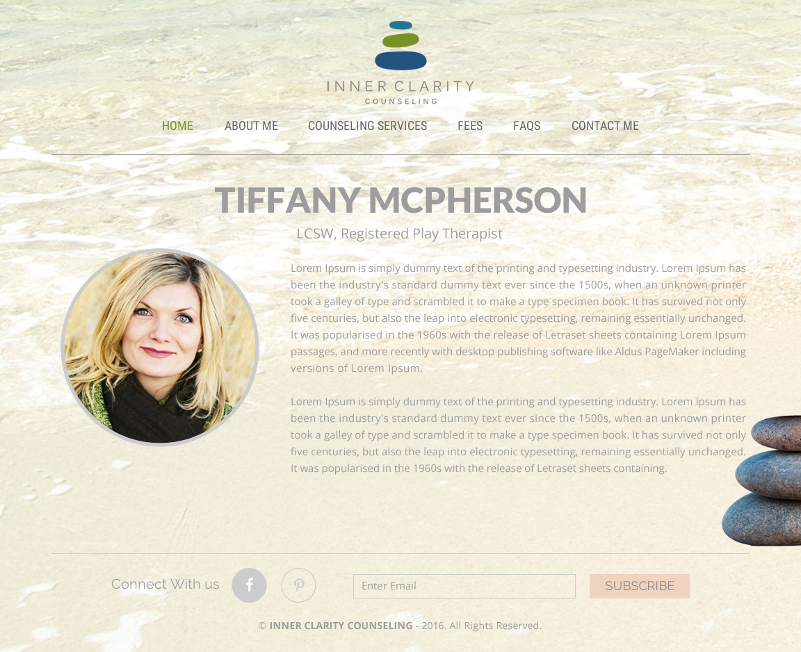 Wordpress Design by rightway for Inner Clarity Counseling | Design #9859114