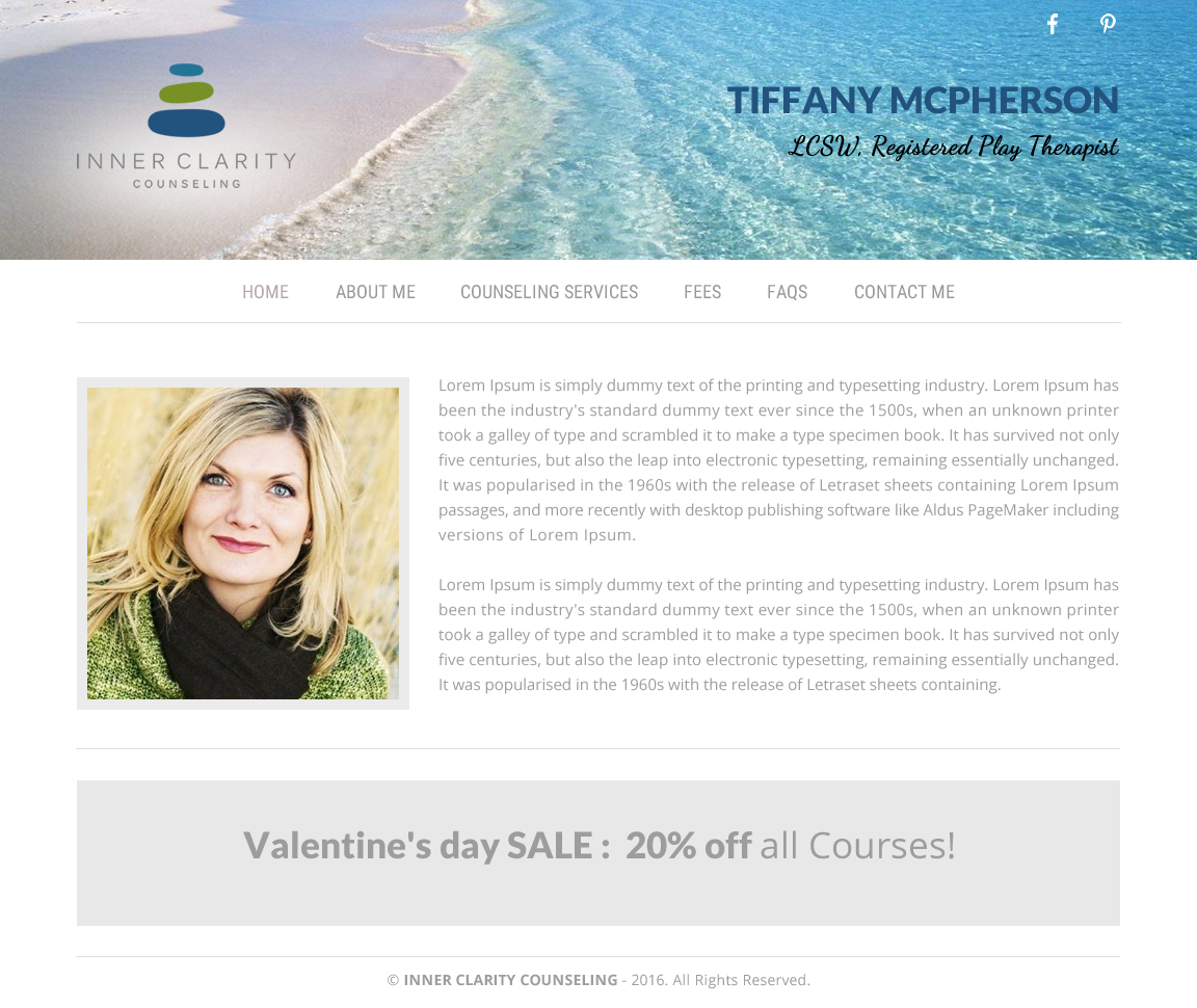 Diseño Wordpress por rightway para Inner Clarity Counseling | Diseño #9859147