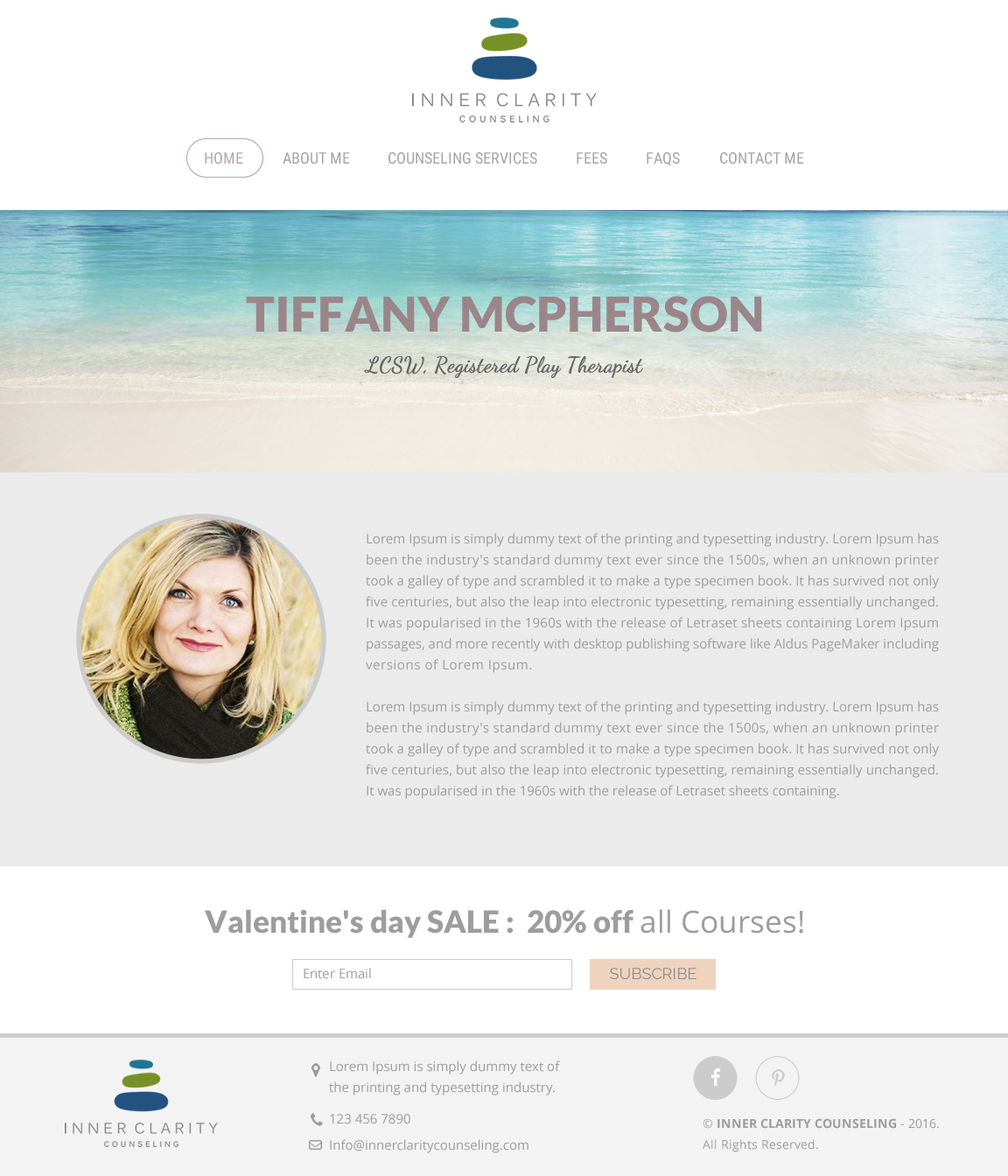 WordPress-Design von rightway für Inner Clarity Counseling | Design #9859162