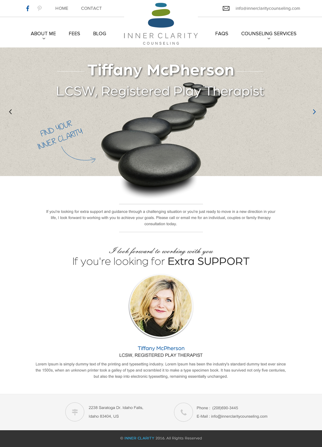 Diseño Wordpress por rightway para Inner Clarity Counseling | Diseño #9859229