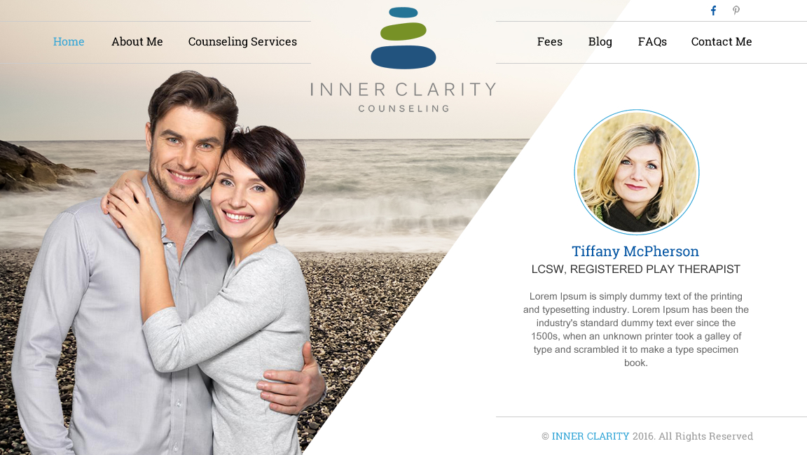 Wordpress Design by rightway for Inner Clarity Counseling | Design #9859230