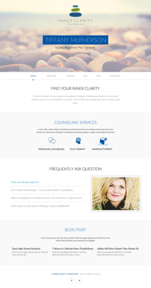 Wordpress Design by rightway for Inner Clarity Counseling | Design: #9859267